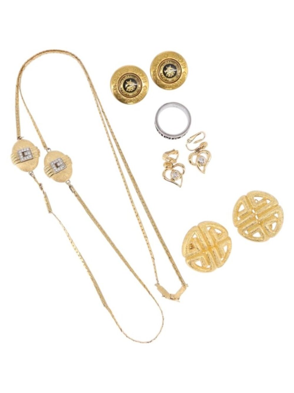 NINA RICCI Givenchy Calvin Klein MCM Earring metal 5 Set Gold